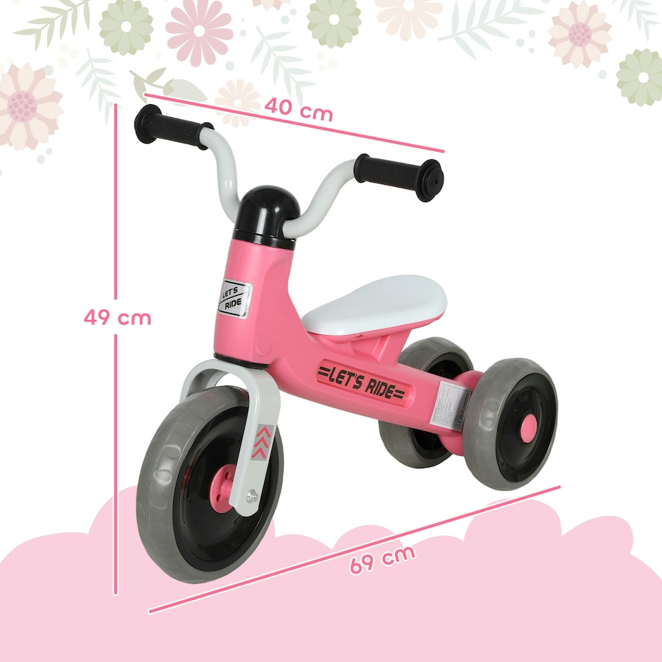 image 1 of AIYAPLAY Baby Balance Bike with 3 Wheels for 12-36 Months, Pink