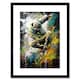 image 1 of Breakdance B-Boy Dancing Splatter Paint 9x7" Black Framed Wall Art Print