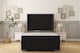 image 1 of Sloomy Hargrave Black Plush Bed Frame With 50"  Upholstered Wingback Headboard 3' Single