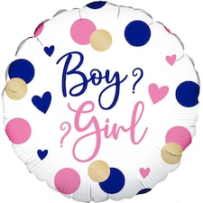 Oaktree Gender Reveal Foil Balloon - White/Blue/Pink - One Size