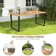 image 3 of COSTWAY Patio Rectangle Dining Table 175 x 80cm Acacia Wood | Brown