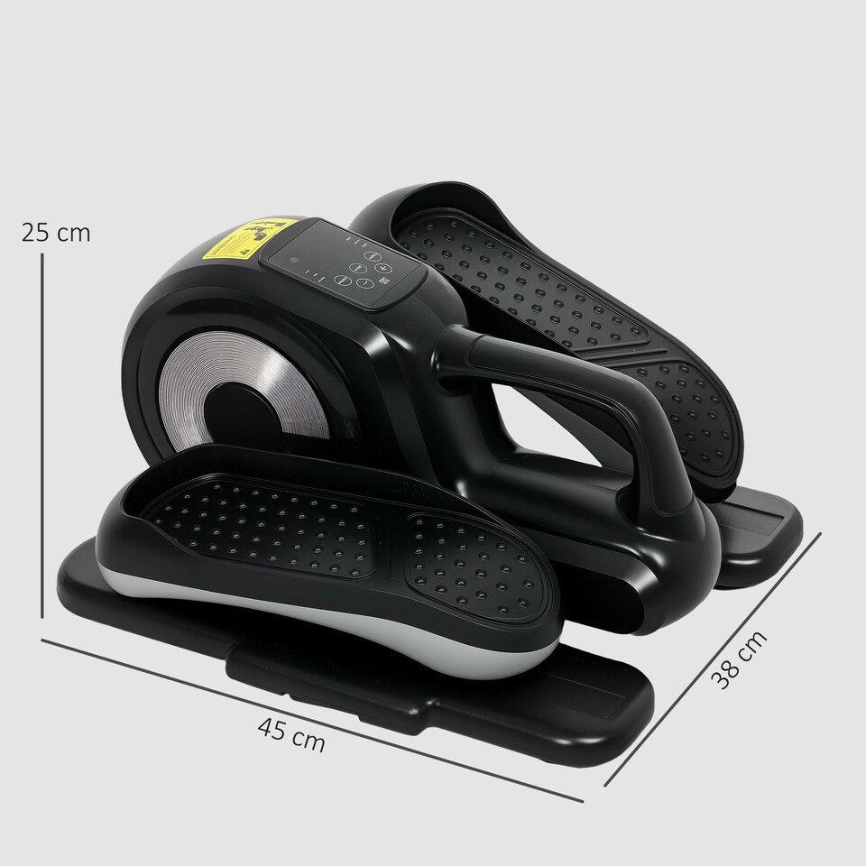 image 1 of SPORTNOW Mini Elliptical Machine, Seated Pedal Exerciser w/ Remote Control