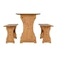 image 3 of Corona Dinette Set - Distressed Waxed Pine Brown
