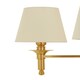 image 3 of Interiors by Premier Elegant 6 Arm Gold Ceiling Light with Linen Shades, Brass Frame Hotel Style Pendant Light, Lighting Fixture Gold