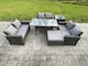 image 1 of Fimous 7 Seater Rattan Wicker Garden Furniture Patio Conservatory Sofa Set Indoor Outdoor with Dining Table Double Seat Sofa Big Footstool Side Table
