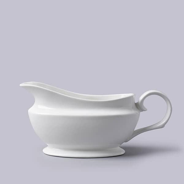 WM Bartleet & Sons Porcelain Gravy & Sauce Boat 500ml in White