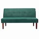 image 1 of Living and Home Modern 2-Seater Convertible Sofa Bed with Wooden Legs - Green | Multi