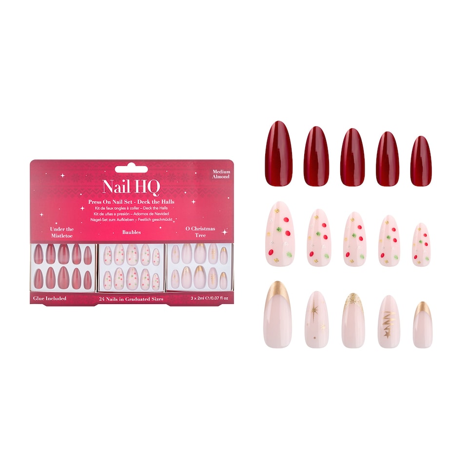 image 1 of Nail HQ Press-On Nail Set - Deck the Halls