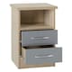 image 3 of Nevada 2 Drawer Bedside Cabinet Grey