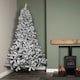 image 3 of 8ft (2.4m) Snow Flocked Artificial Christmas Tree with Green Metal Stand and 1017 Tips