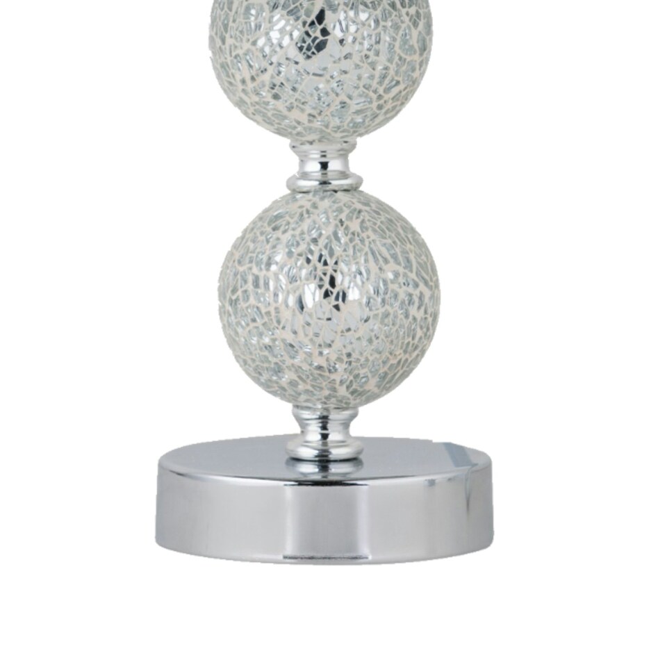 image 1 of Mosaic Touch Lamp with Grey Shade Chrome | Grey