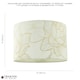 image 10 of Designer Cream Linen Fabric 12 Inch Lampshade with Large Shiny Gold Foil Flowers | Cream