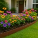 image 4 of Harbour Housewares Flexible Plastic Lawn & Path Edging - 10m x 4cm - Brown