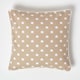 image 1 of Homescapes Cotton Beige Stars Cushion Cover - 45 x 45 cm | Cream | Beige | 45 x 45 cm