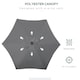 image 5 of Outsunny 2m Parasol Patio Umbrella, Outdoor Sun Shade with 6 Ribs Dark Grey