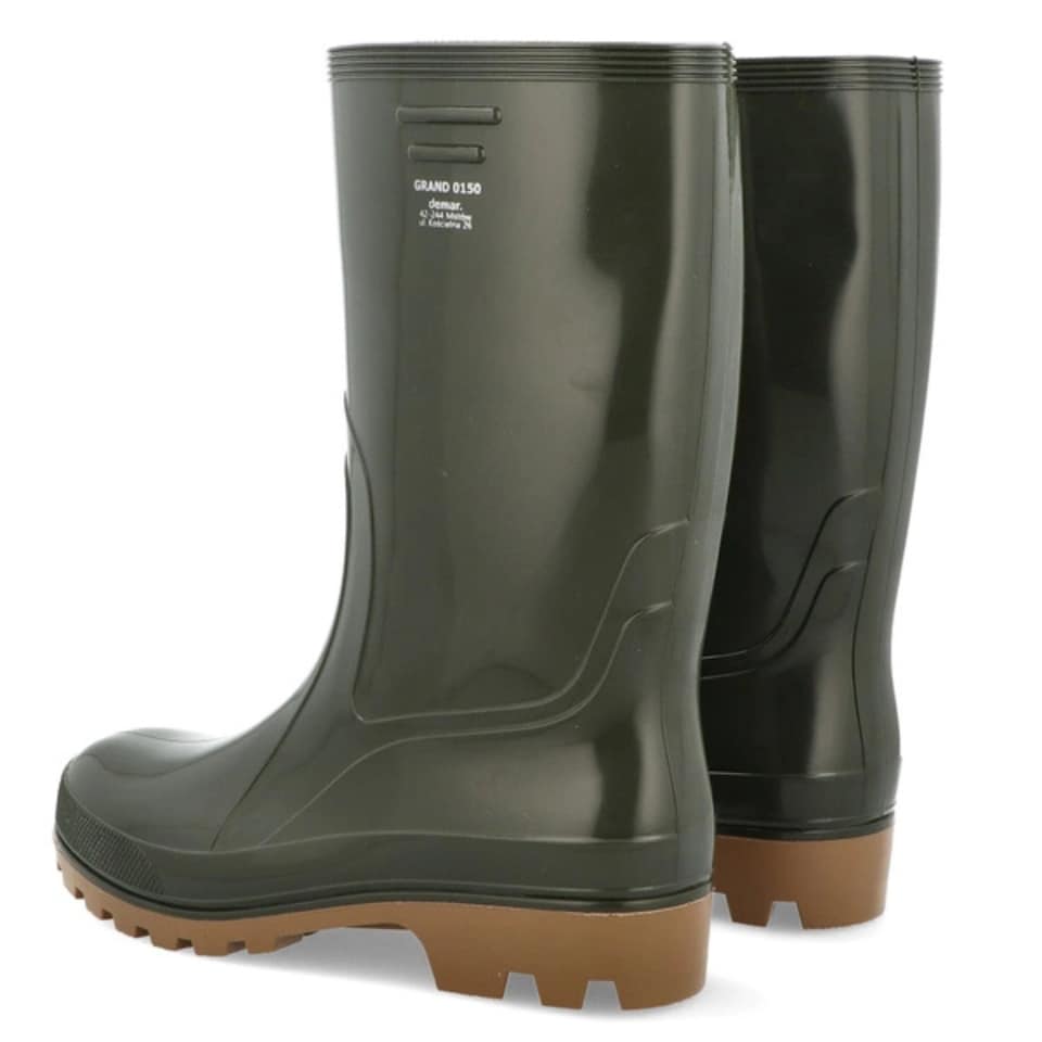 image 1 of Grand Men's Olive Green Waterproof PVC Wellies with Heel Energy Absorption EU40