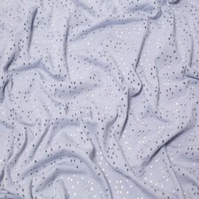 Minerva Core Range Blue Embroidered Cotton Jersey Stretch Knit Fabric for Dressmaking, 150cm / 59" Wide - per metre