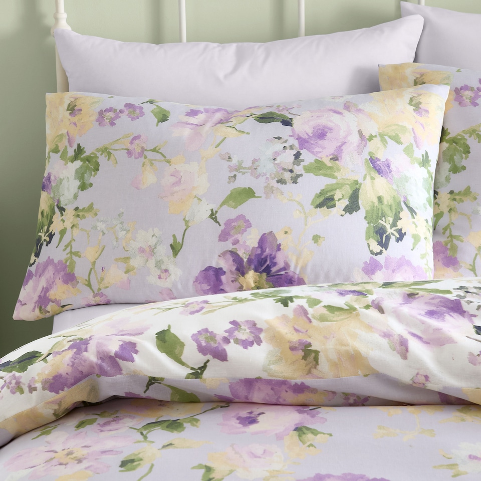 image 1 of D & D Flourette Duvet Cover Set Lilac