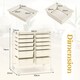 image 3 of COSTWAY 12 Drawer Rolling Storage Cart Office Utility Cart White
