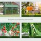 image 7 of Outsunny Garden Plant Tomato Growth Greenhouse W 2 Doors 4 Windows 3 x 1 x 2m