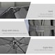 image 5 of Outsunny 2.7 x 2.7 m Cantilever Parasol Garden Umbrella w/ Cross Base Dark Grey