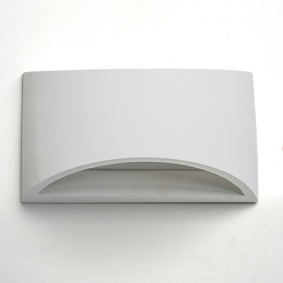 image 1 of First Choice Lighting Marmo White G9 Plaster Wall Light White