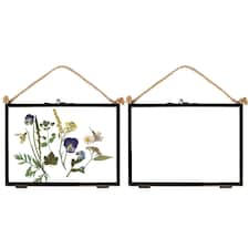 Nicola Spring Hanging Metal Photo Frames - 7" x 5" - Black - Pack of 2 - Hanging Picture Frame Display Frame Poster Frame Picture Display | Black | S
