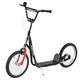 image 1 of HOMCOM 90-96cm Kids Kick Scooter w/ Adjustable Handlebar Inflatable Wheels Black