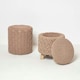image 6 of Homescapes Indy Brown Macrame Storage Footstool