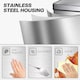 image 4 of HOMCOM 50 L Kitchen Bin with Fingerprint-Proof Stainless Steel, Silver Tone | Silver | Silver Tone