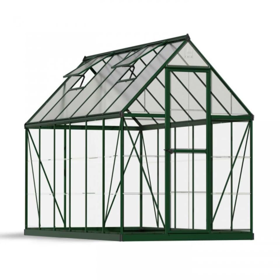image 1 of Greenhouse Hybrid 6 x 12 - Polycarbonate - L370 x W185 x H208 cm - Green