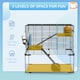 image 2 of PawHut 3 Tiers Hamster Cage w/ Deep Glass Bottom, Dish, Hut, 60 x 40 x 54.5cm
