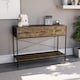 image 1 of Vida Designs Brooklyn 2 Drawer Console Table With Shelf, Dark Wood