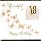 image 2 of Second Nature Handmade Birthday Card Notting Hill Range 18th Birthday - Scattered Butterflies #NH038