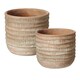 image 2 of Ceramic Rustic, Sculpted Texture Plant Pot - H12.5cm