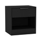 image 2 of 1-Drawer Bedside Table with Storage Grey | Cedar Grey / Set of 1