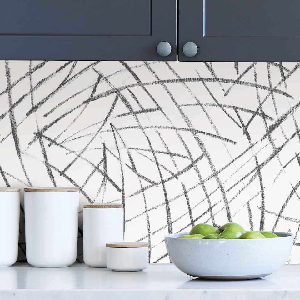 image 1 of NuWallpaper NU3494 Imprint Peel & Stick Wallpaper, Black | Black | Black | 2.86m² | 1
