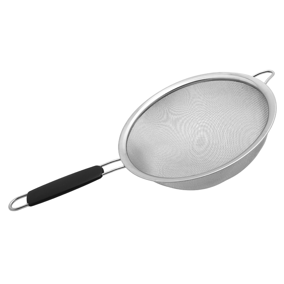image 1 of Buckingham Stainless Steel Fine Mesh Sieve Strainer 26 cm Black Handle