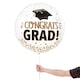 image 2 of Congrats Grad Gold Glitter Graduation Helium Foil Giant Balloon 71cm / 28 in | Gold