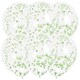 image 1 of Clear Biodegradable Latex Balloons With Lime Green Tissue Confetti - Pack of 6