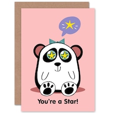Kawaii You're Star Panda Kids Birthday Child Kids Card