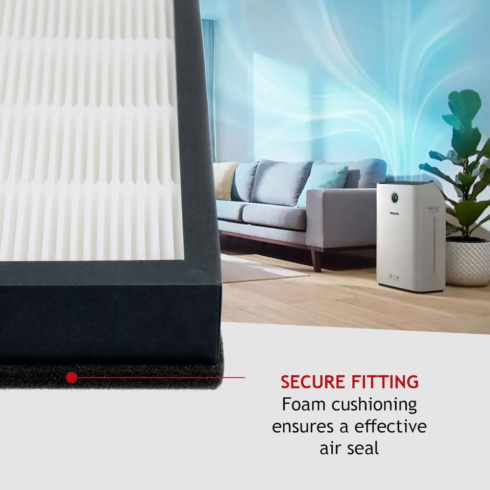 image 1 of SPARES2GO HEPA Filter compatible with Philips AC2889 AC3829 Air Purifier FY2422/30 FY2420/30
