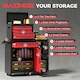 image 4 of HOMCOM Modular Tool Chest, Tool Trolley with Side Rack, Pegboard for Garage
