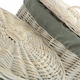 image 3 of Large Round White Wash Laundry Hamper with Grey Sage Lining | Grey | Grey