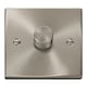 image 1 of SE HOME Satin Brushed Chrome 1 Gang 2 Way LED 100W Trailing Edge Dimmer Light Switch | Chrome | Satin Chrome