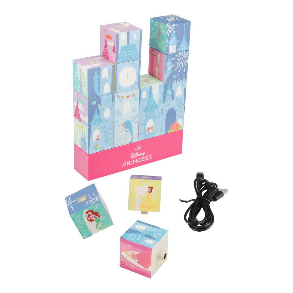 image 1 of Disney Princess Castle Light, Building Blocks Lamp for Bedroom Decor & Gifts for Girls, Paladone