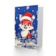 image 2 of Cute Baby Fox With Santa Hat Cartoon For Child Kids Xmas Festive Christmas Card