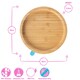 image 6 of Tiny Dining Bamboo Round Baby Weaning Plate & Fork Set - White