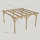 image 3 of Premium Pergola 6 Post - L480 x W480 x H270 cm - Rustic Brown