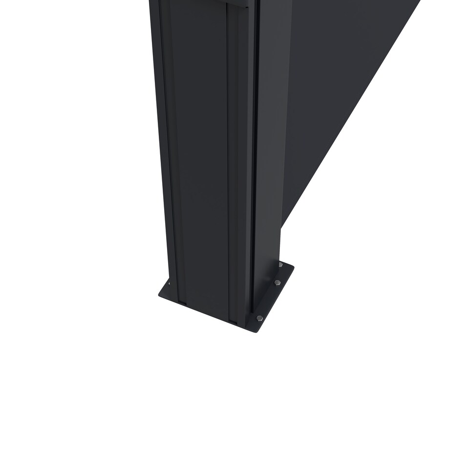 image 1 of Outsunny Side Awning Retractable, Privacy Screen, 400x160cm, Black | Black | Black | 1